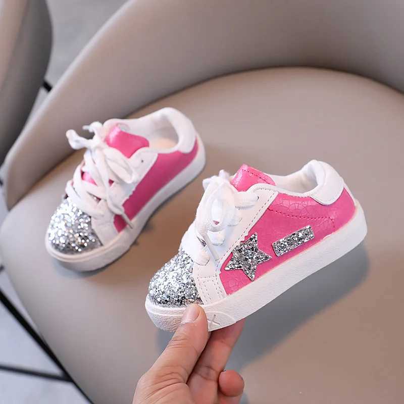 Autumn New Fashion Child Sneaker Shining Fashion Versatile Girl Shoe Trendy Star Glitter Boy Shoes Comfort Casual Girls Sneakers X2503221