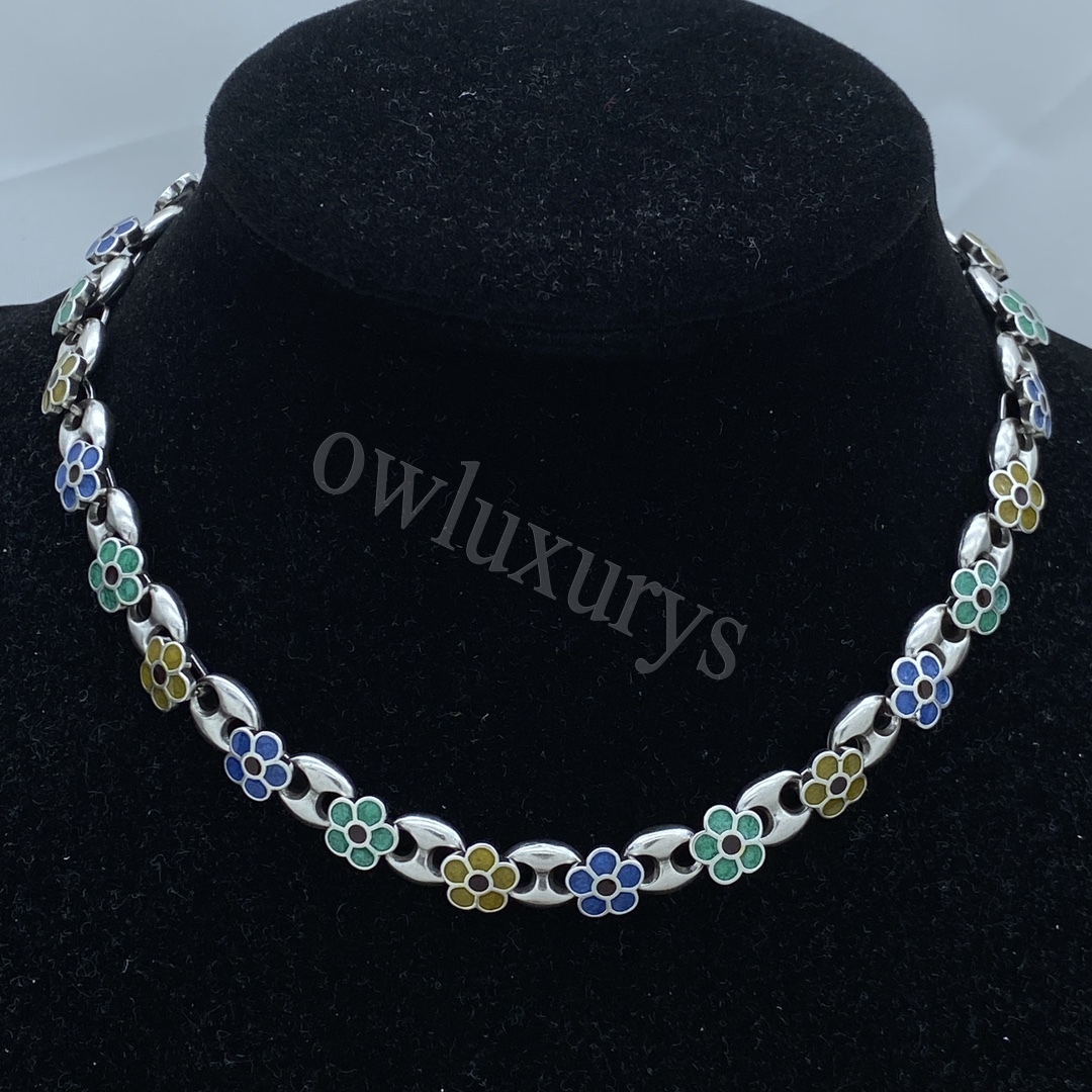 Designer GGG Necklaces Vintage Choker Crystal Women Necklace Chunky Thick k Chain Clavicle Jewelry Accessories Gift
