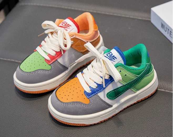 New Childrens Casual Shoes Four Seasons Childrens Single Sports Shoes Wenhua Duck Basketball Sports Shoes Boys and Girls Sports Shoes Board ShoesT2503