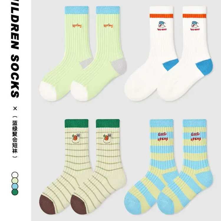 Latest Childrens Socks Striped Cartoon Sports Socks 3-12T Boys and Girls Cotton Socks Spring Socks Children 4 pairs X2503221
