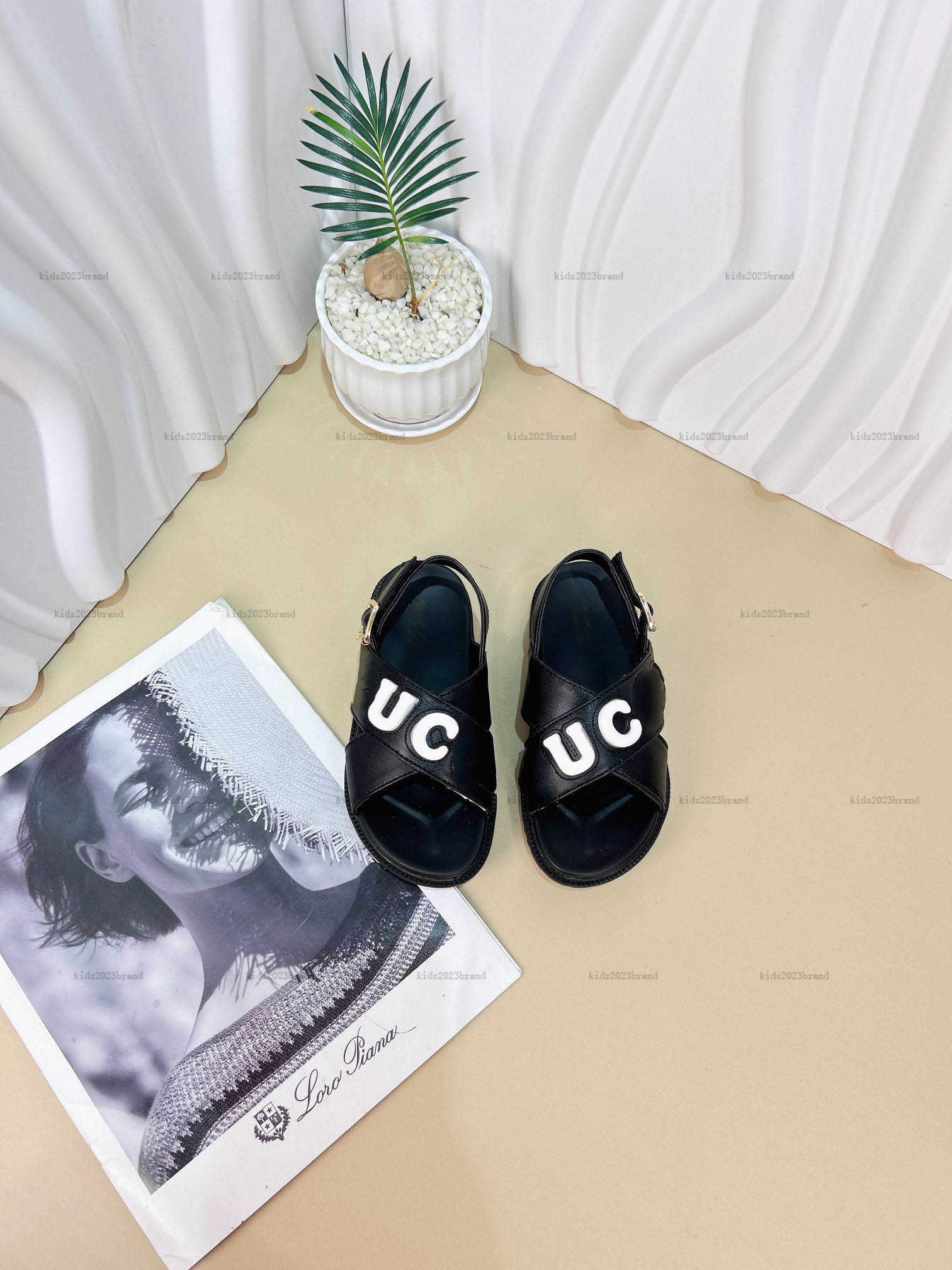 New baby Sandals Cross lace design kids shoes Size 26-35 Carton packaging summer High quality Child Slippers A283X08N065-g