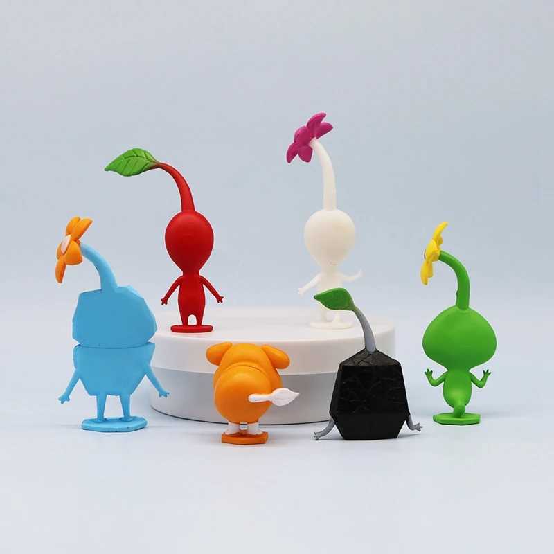 6/12 pieces/set of animated games PIKMIN characters Captain Olima PIKMIN action characters PVC series models dolls toys childrens birthday gifts X2503