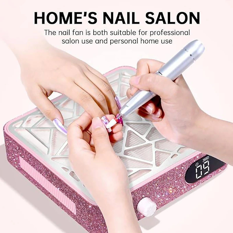 Professional Rechargeable Nail Dust Collector Colector de polvo de unas Powerful 3500 RPM Vacuum Fan Dust Collector ctor 250317