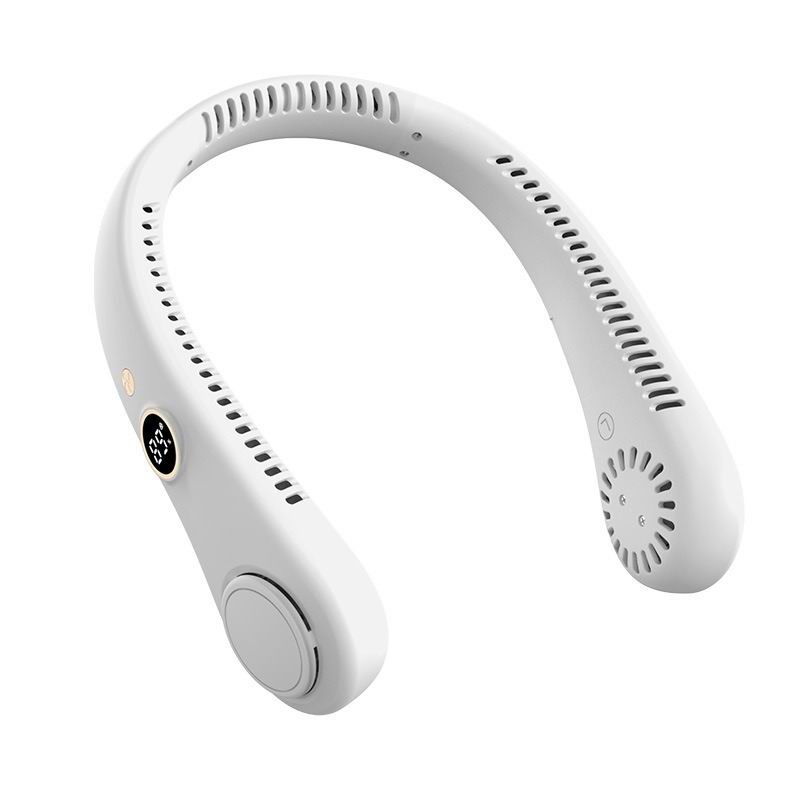 Neck Fan, Stay Cool And Comfortable With This USB Rechargeable 5-Speed Adjustable Neck Fan Digital Display Bladeless