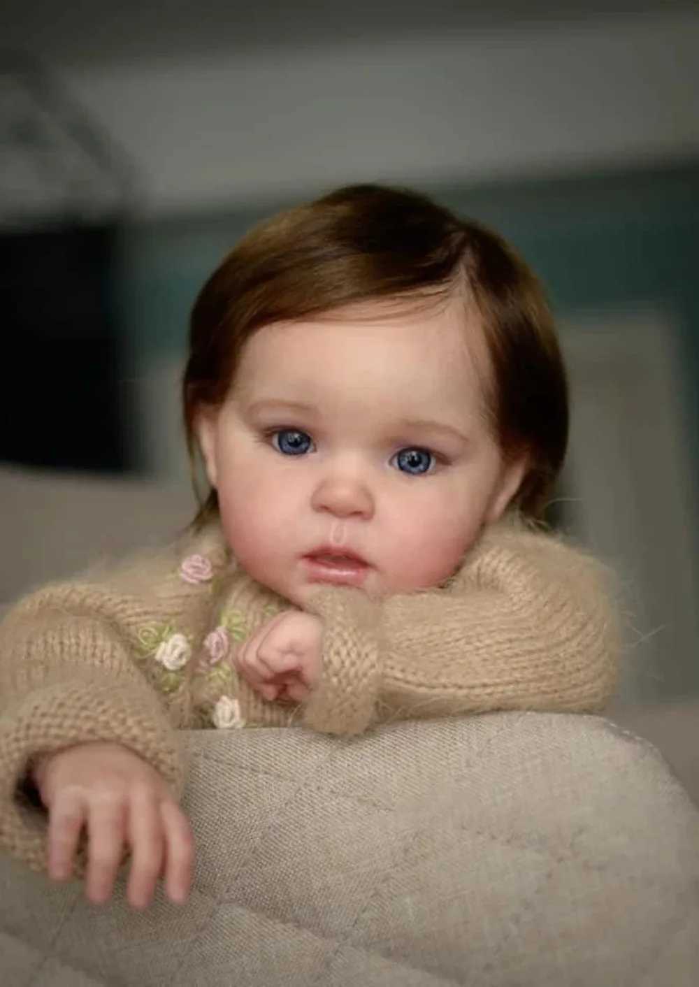 19 inch regenerated baby doll ward handmade newborn baby size hand drawn 3D skin visible veins mu ecas bebes para ni as root hairXJ250322
