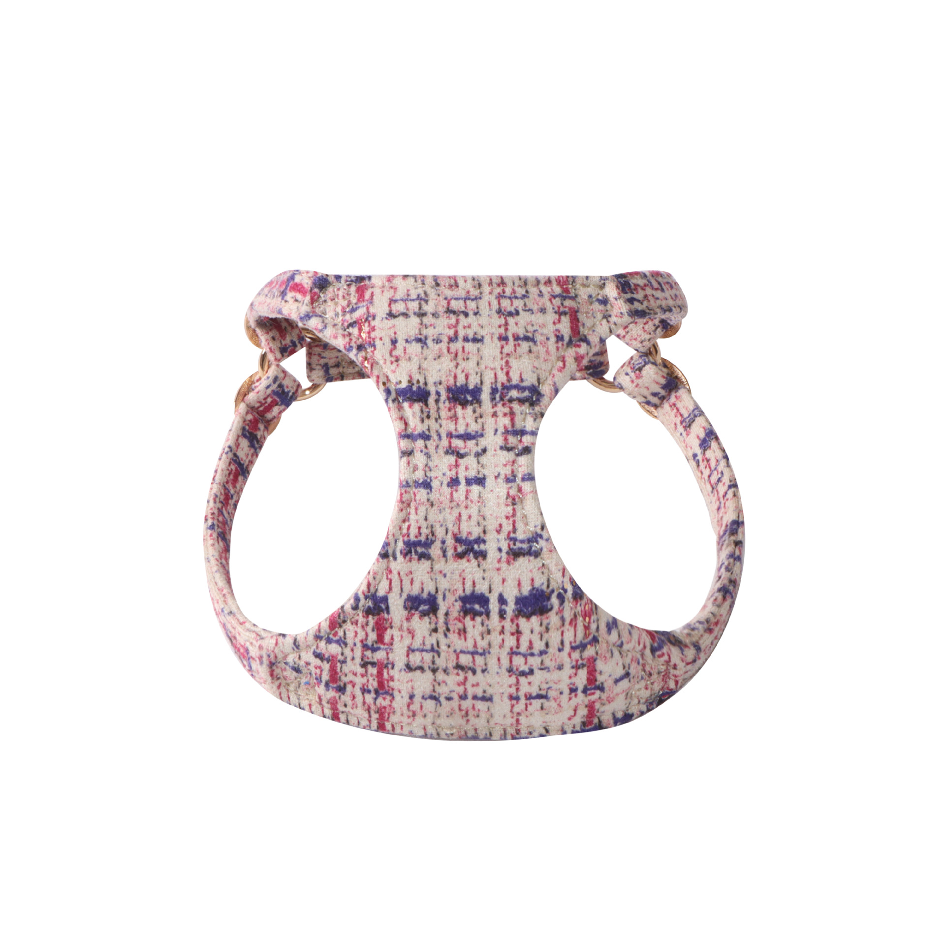 2025 new Suede Material No Pull Dog Leash Set- Soft Lightweight Fresh Style Pattern Puppy Harness, Adjustable Step-in Pet Harness for Small