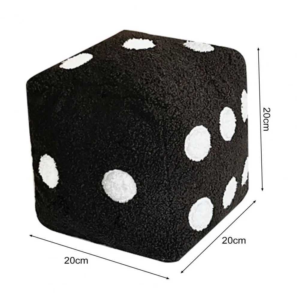 Dice Pillow Simulation Dice Plush Pillow Cube Plush Pad Filling Sofa Backrest Support Pad Office Car Decoration PillowXJ250321