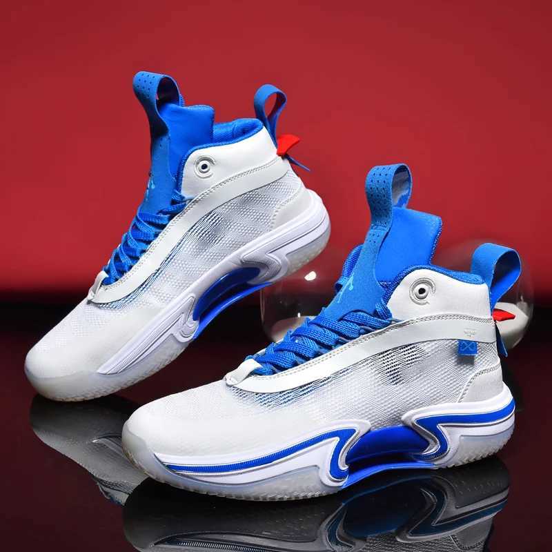 basketball Mens shoes solid shoes mens boots non-slip wear-resistant ankle protection breathable mesh student sports shoes