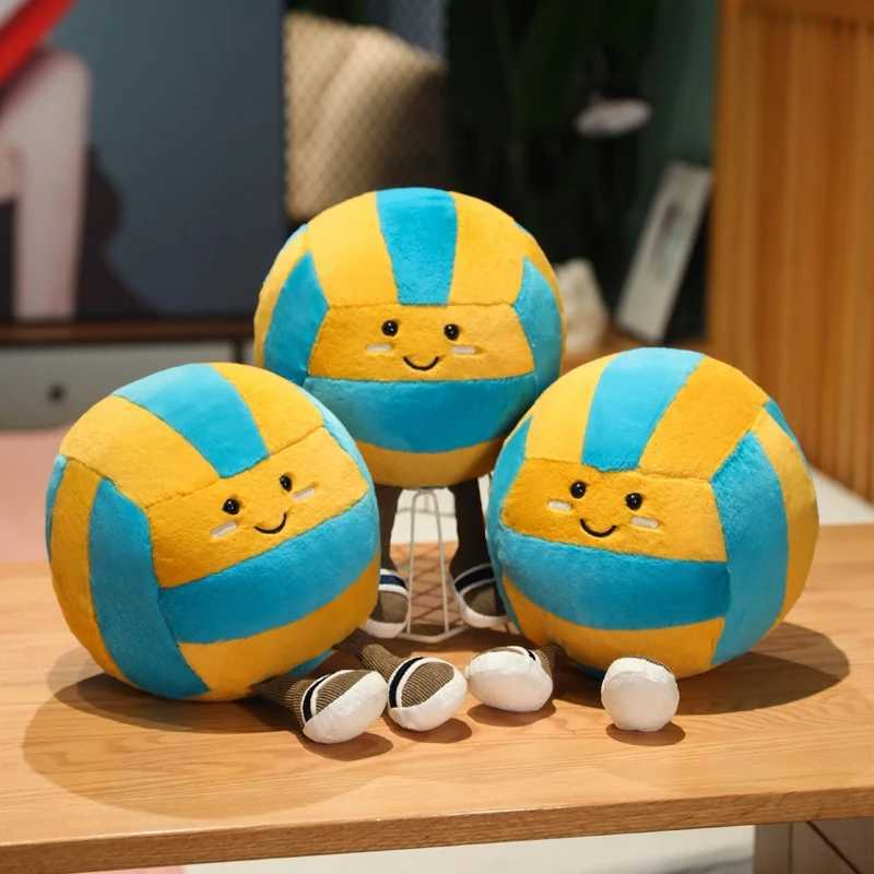 1 piece of 26cm soft sports volleyball plush doll with feet Kawaii decorative gift prop X250322