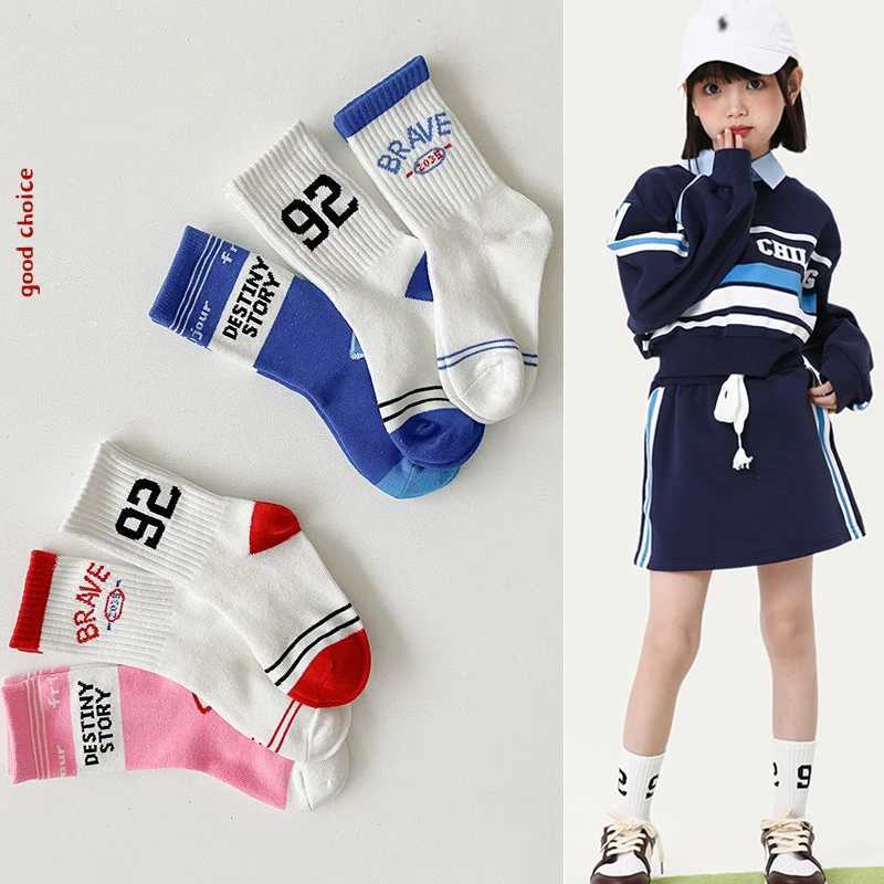 3 Pairs Childrens Sock Boys Girls Fashion Letters Numbers Sport Socks Cotton Socks Children 1-12T X2503221