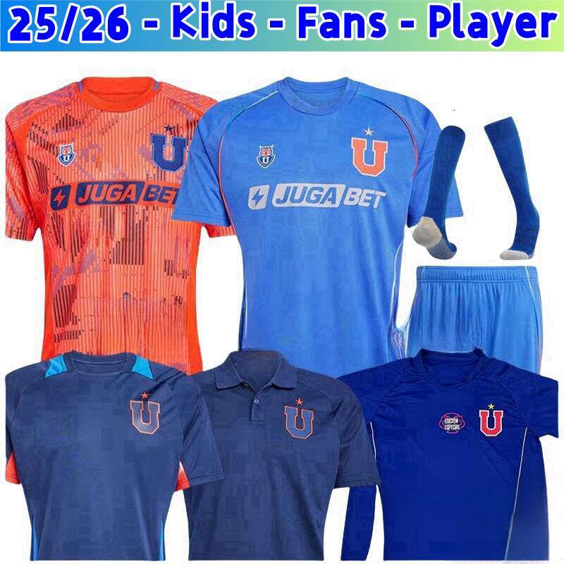 4XL 2025 26 Universidad de Chile Soccer jerseys 25 26 GUERRA DI YORIO L.FERNANDEZ ALTAMIRANO Men POLO MONTES DIAZ Football Shirts Men Kids Kits Socks