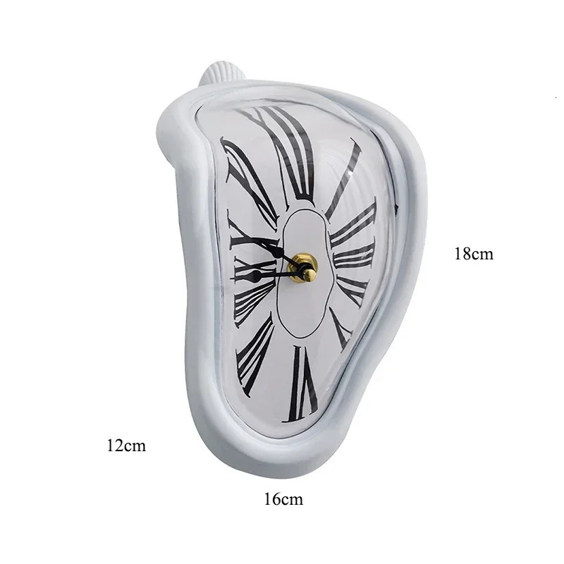Novel Surreal Melting Distorted Silent Wall Clocks Surrealist Salvador Dali Style Wall Watch Decoration Gift Home Garden 250322