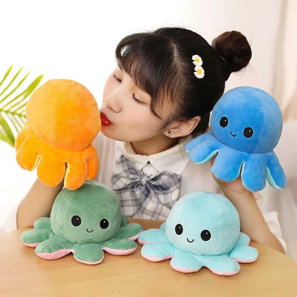ZK20 High Reversible Plush Toy Chapter Plush Doll Filling Plush Flip Toy Octopus Plush Toy X250322