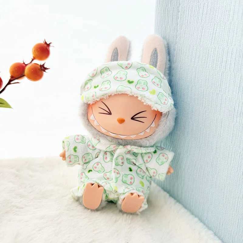 15cm/17cm Labubu I II Doll Clothing Cute Eye Mask Sleepwear 3-Piece Accessory Clothing Plush Doll Clothing Z250322