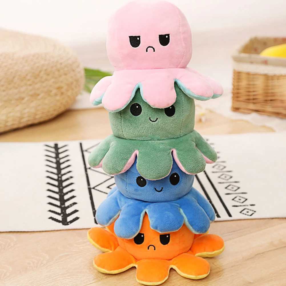 ZK20 High Reversible Plush Toy Chapter Plush Doll Filling Plush Flip Toy Octopus Plush Toy X250322