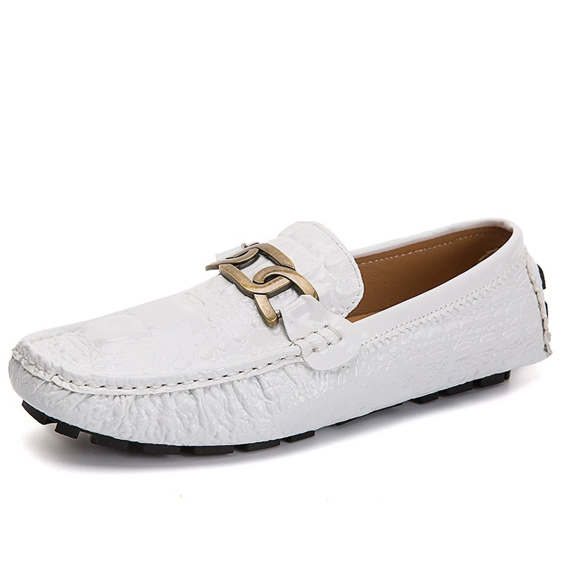 Men's High-quality Leather Loafers Men's Casual Shoes Designer Leather Slip Flat Shoes Anti Slip Leather Suede Sandals New 2025 Slip Vacatio