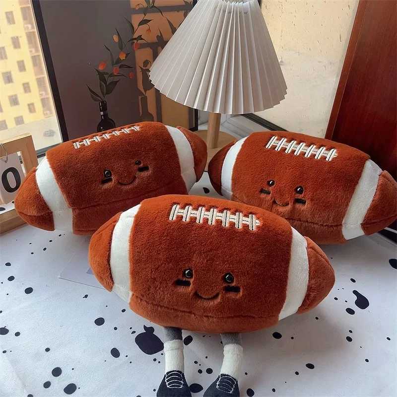 18CM Kawaii Rugby Plush Toys Cute Holiday Series Stuffed Creative Ball Dolls With legs Pillow Rugby Player Home Decoration Gift X250322