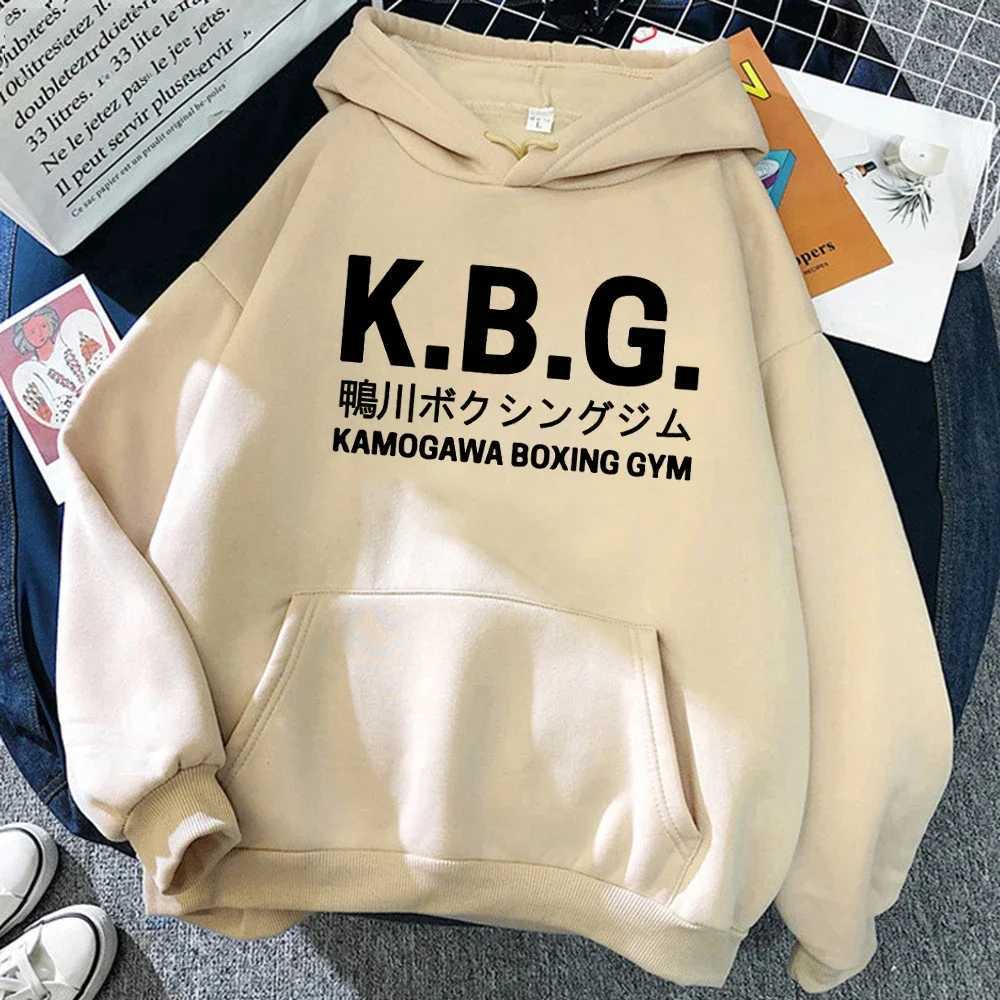 KBG Animation Hajime No Ippo Kamogawa Boxing Gym Hoodie Womens Winter Top Mens Hoodie Spring/Autumn Sweatshirt Harajuku SudaderasXJ250322