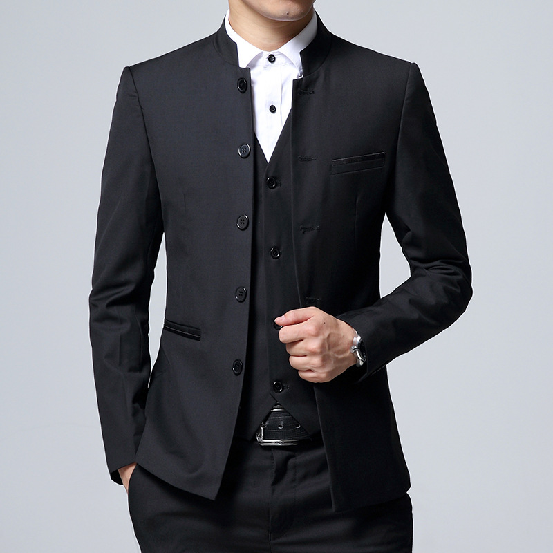 k998 Men's Slim Fit Single-Breasted Business Suit Jacket - Stylish Tailored Look