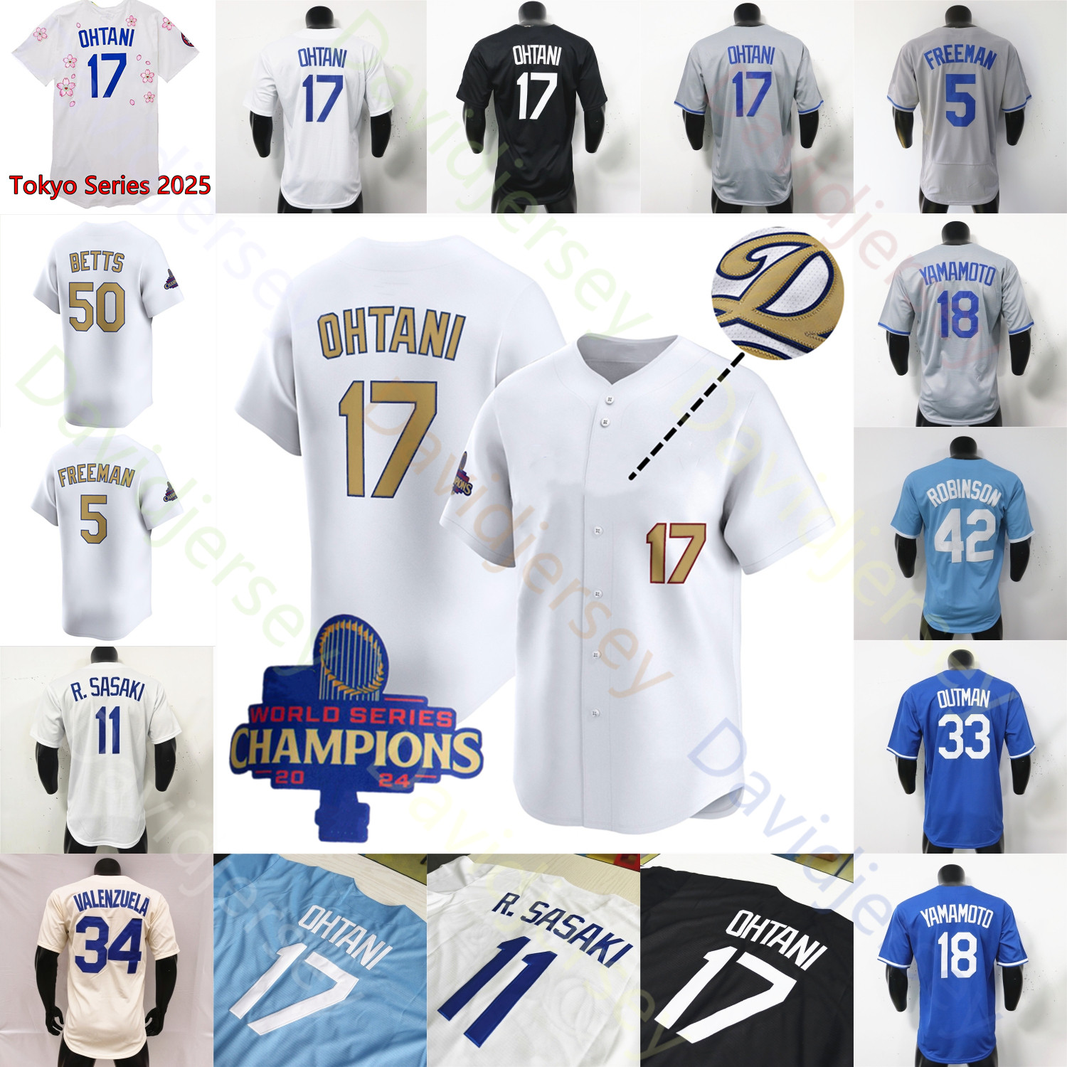 City Jersey Shohei Ohtani Mookie Betts Freddie Freeman Roki Sasaki Yamamoto Snell Hernandez Valenzuela Robinson May Miller Kim Conforto Edman Outman Women Youth