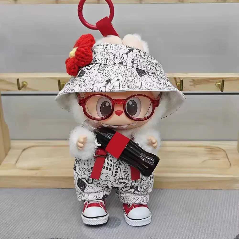 Only Clothes Labubu V1 V2 V3 Generation Doll Printed Casual Hoodies Trendy Brand Cardigans Fishermans Hat Overalls Ornament Gift Z250322