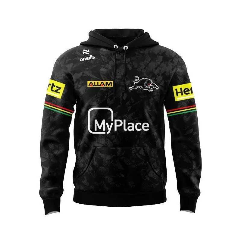2024 New NRL Australian Navy Panther Adult DrAW Series Mens and Womens Printed Hooded Clothing XJ250322