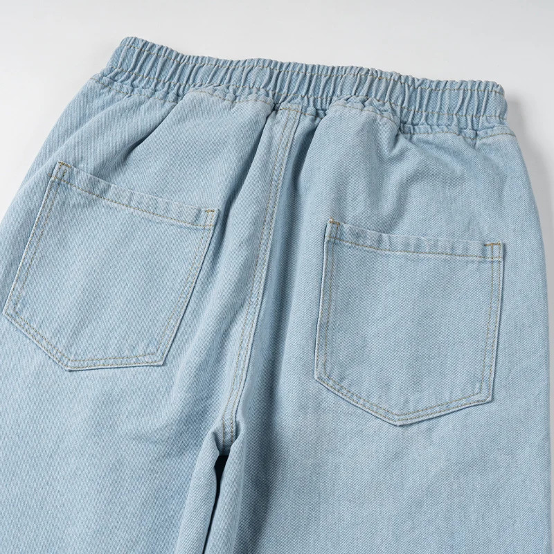 highquality cotton mens brushed loose casual durable straight leg jeans SXXXL number 250322