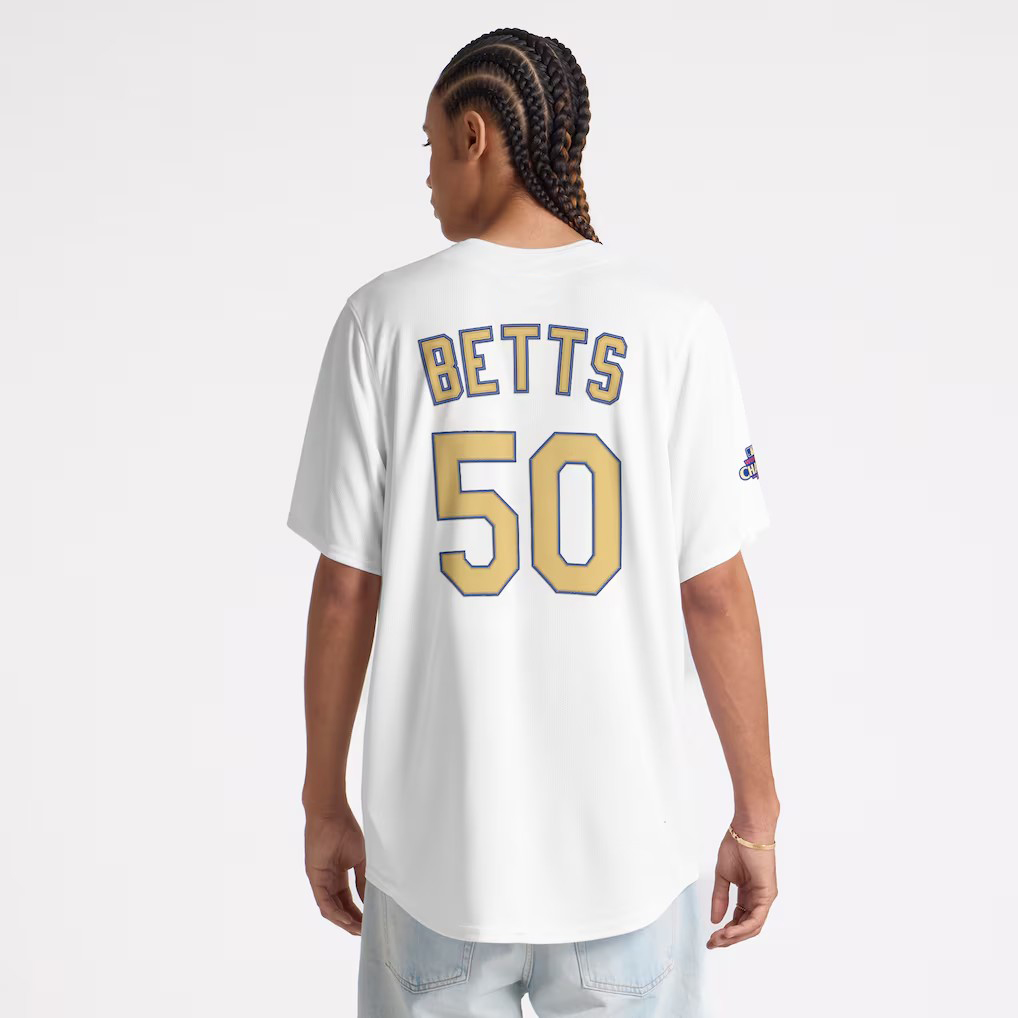 Dodgers Shohei Ohtani White 2025 Gold Collection Jersey Roki Sasaki Yoshinobu Yamamoto Mookie Betts Freddie Freeman Enrique Hernandez Blake Snell Jerseys