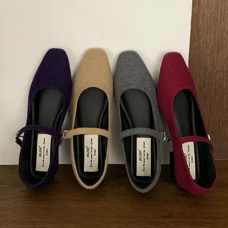 Female Footwear Fashion Buckle Strap Ladies Flats With Shoes Shallow Women Mary Janes Lolita Shoes 250322