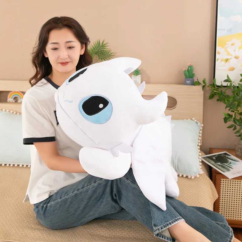 Cute toothless filling pad light angry dragon plush back pillow cartoon action biomimetic night Furia pad room decorationXJ250321