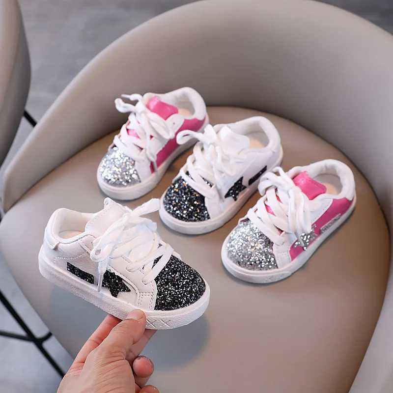 Autumn New Fashion Child Sneaker Shining Fashion Versatile Girl Shoe Trendy Star Glitter Boy Shoes Comfort Casual Girls Sneakers X2503221