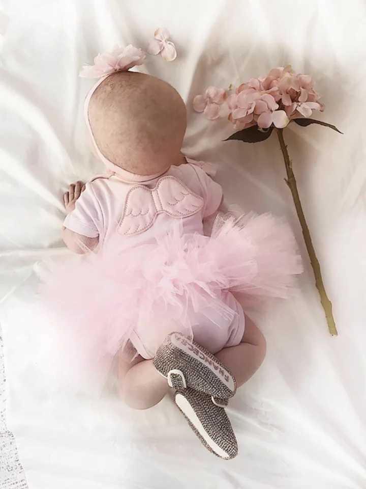 Dollbling Baby Girl Leopard Design Luxury Crown Jewelry Diamond Bling Ballerina Shoes First Communion Outfit Nursery Decoration X250322