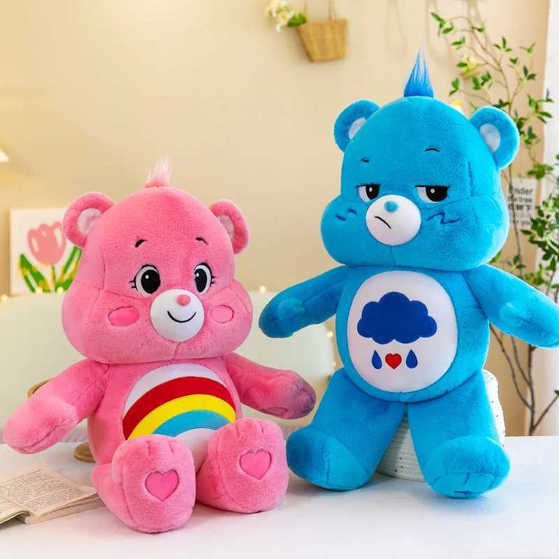 Miniso 40CM KAWaii Rainbow Bear Plush Toy Cute Animated Colorful Bear Stuffed Doll Soft Toy Room Decoration Birthday Gift X250322