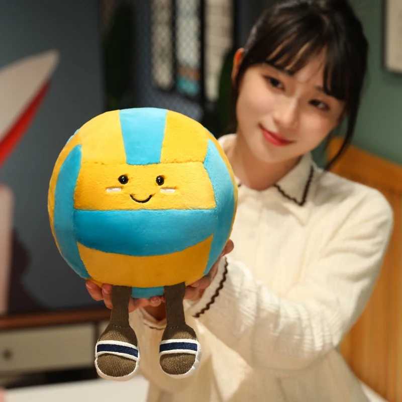 1 piece of 26cm soft sports volleyball plush doll with feet Kawaii decorative gift prop X250322