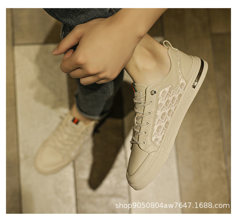 Spring new Korean style fashion trendy student casual sports shoes men's low-top lace-up outdoor sneakers