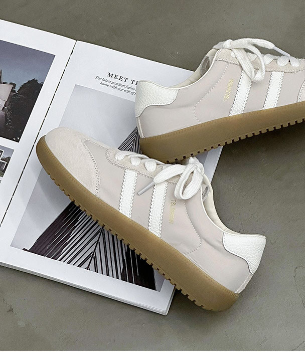 Women's candy-colored German training shoes new style for spring and summer 2025 lightweight breathable comfortable little white shoes versatile