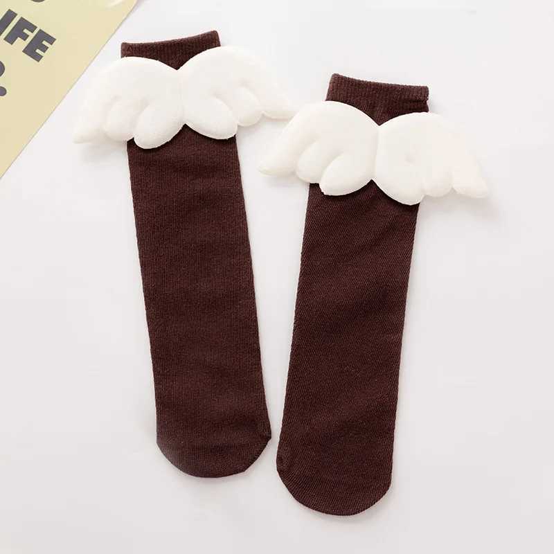 Baby Girls Knee High Socks Angel wing Summer Autumn Cotton Socks Solid Candy Color Kids Toddler Short Socks For Children X2503221