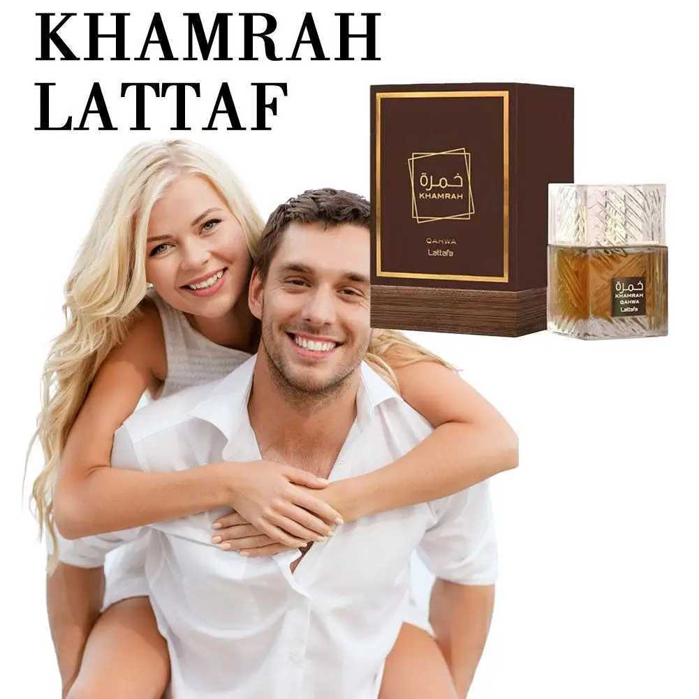 100ml Lattafa Khamrah Qahwa 3.4 Oz Eau De Toilette for Men and Women perfume Middle East Arab Dubai perfume W250322