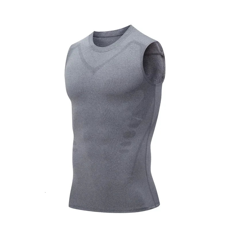 Compression Tank Top Men Gym Shirt Sleeveless Quick Dry Printing Sportswear Male Fitness Bodybuilding Vest Workout Muscle Top 250322