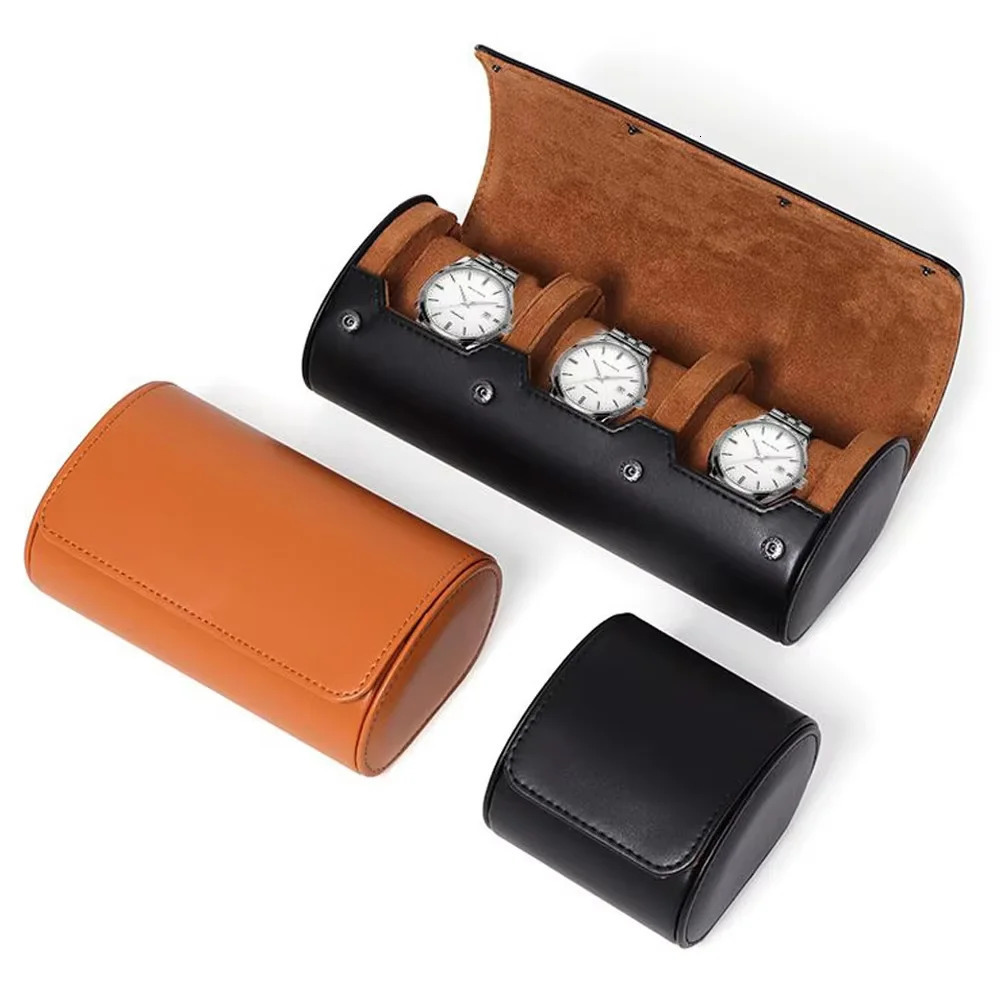 Watch Roll Travel Case Watch Box Organizer for Men with 1/2/3 slots Watch Display Storage Portable Watch Rolls PU Leather Cases 250408