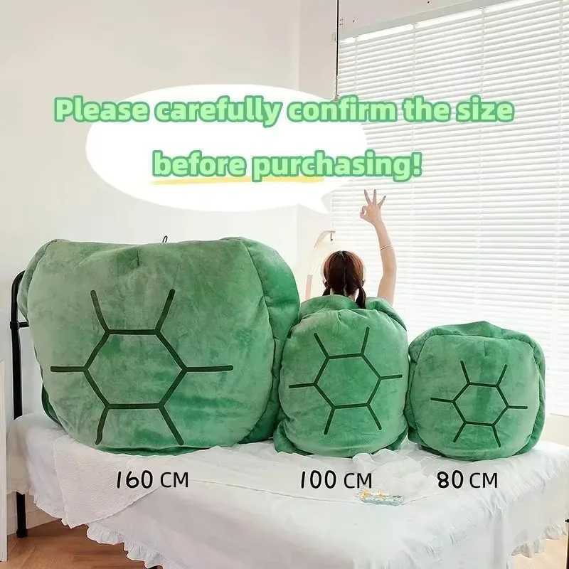 Wearable Turtle Shell Pillow Creative Tortoise Back Pillow Soft and Comfortable Plush Pad for Adult and Childrens Decor Home DecorationXJ250321