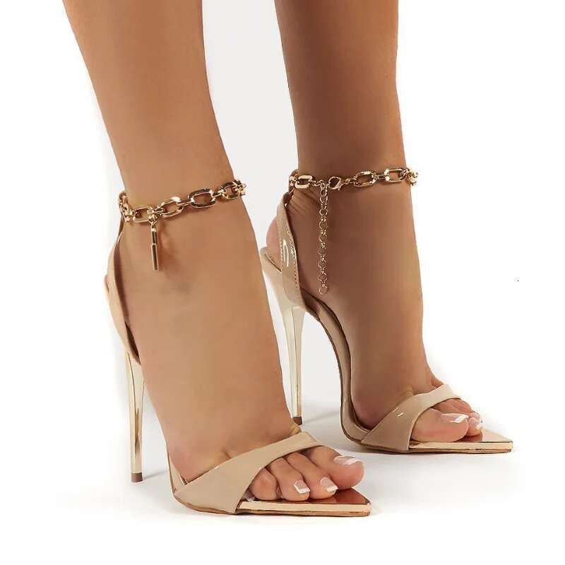 Summer Party Woman Thin High Heels Women Sandals Custom Ankle Chain Strap Pumps Ladies Shoes Stiletto Sandales Wsh3947