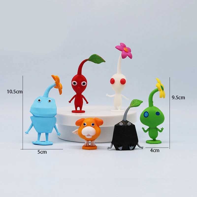 6/12 pieces/set of animated games PIKMIN characters Captain Olima PIKMIN action characters PVC series models dolls toys childrens birthday gifts X2503