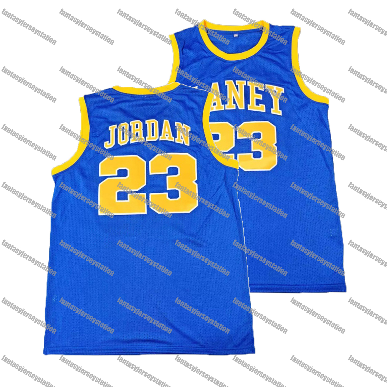 IN STOCK Mens Blue 23 Laney Basketball Jersey, Polyester Knit Fabric, Crew Neck, Loose Fit, Breathable Stretch,Stitched Casual Sports Shirt for Traini