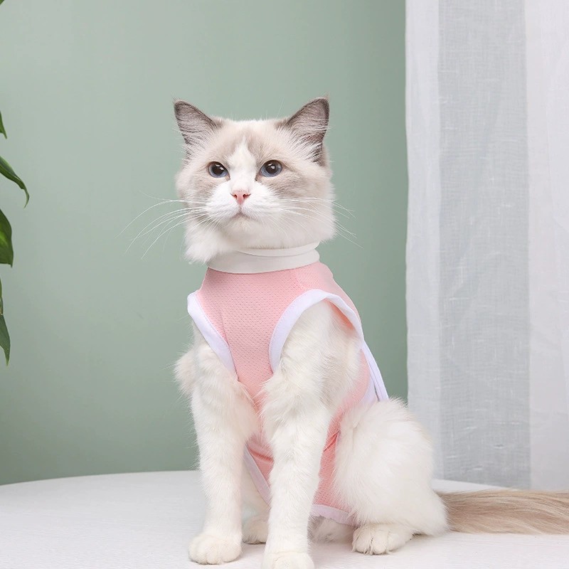 Blue Sterilization Surgical Clothes, Mother Cat Weaning, Licking and Anti Hair Loss Pet Supplies