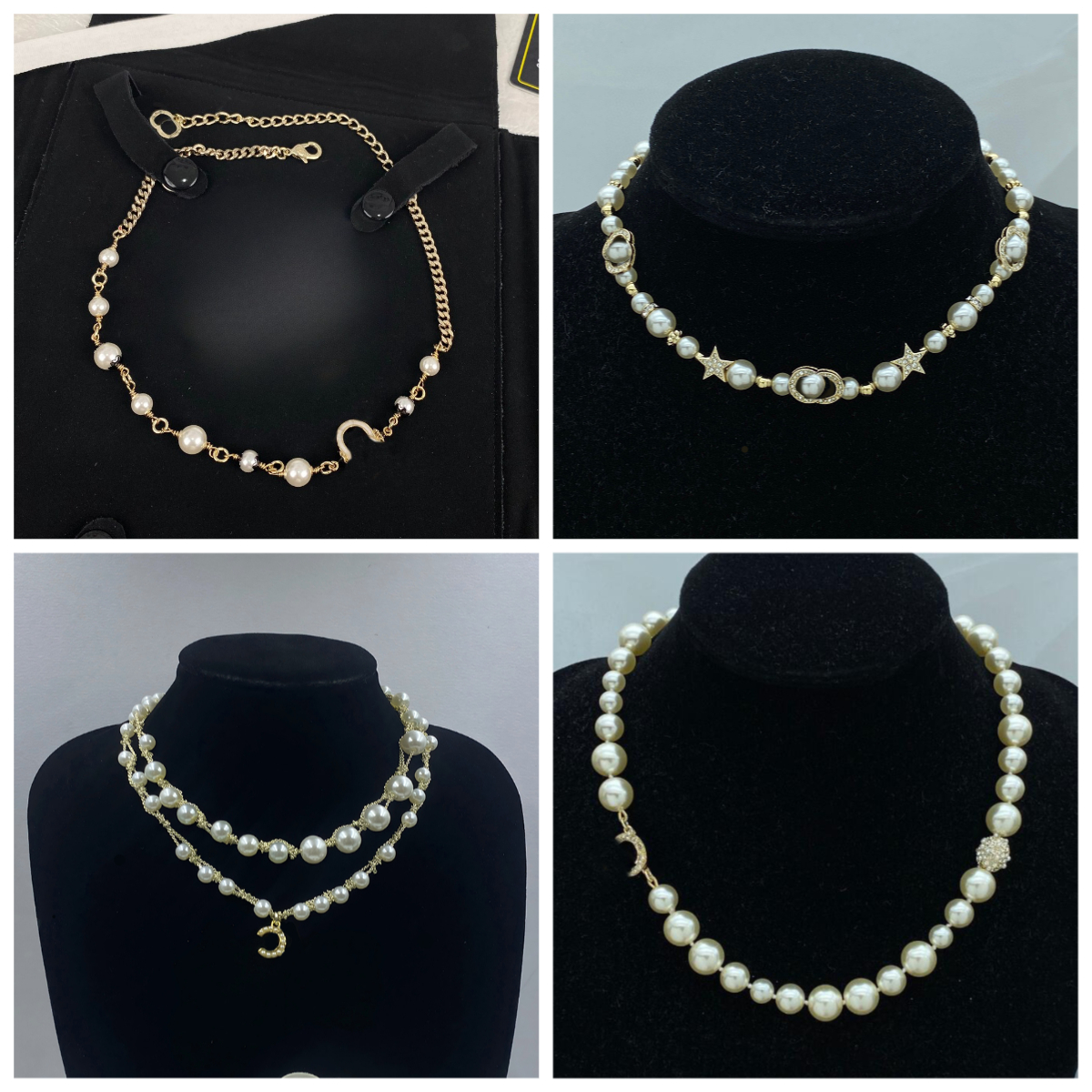 Designer Necklace Womens Pendant Necklaces Luxury Gold Plated Crysal Pearl Necklace Wedding Party Jewelry Accessories