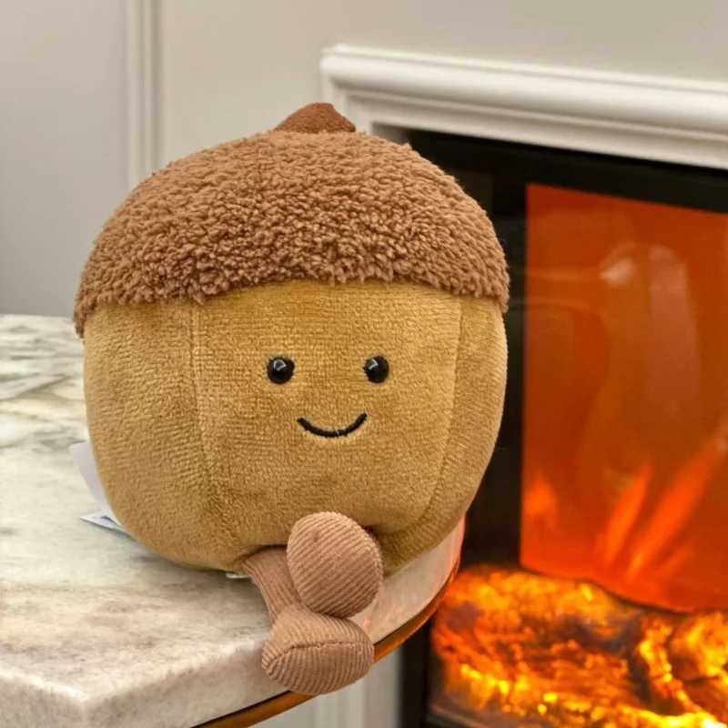 Acorn Plush Toys Kawaii Stuffed Dolls Cartoon Fruit Throw Pillow Adorable Home Decor Toys Birthday Gift For Kids X250322