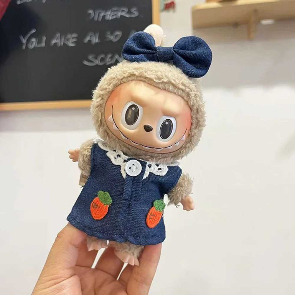 17cm Cute Mini Plush DollS Clothes Outfit Accessories For Korea Kpop Exo Labubu Idol Dolls Bear Jumpsuit Clothing DIY Kids Gift Z250322