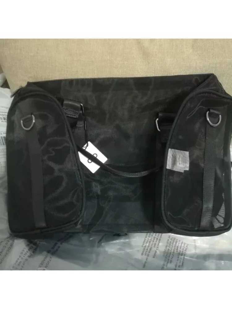 Yoga fitness bag womens luggage bag outdoor fitness bag travel diagonal cross bag fashionable yoga transparent mesh bag Y250320