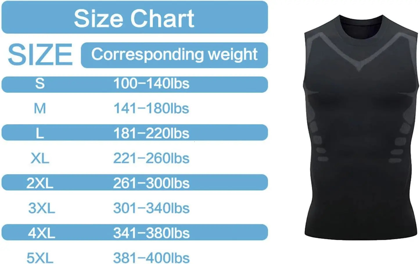 Ionic Shaping Vest For Men Ice-Silk Slimming Vest Body Shaper Compression Shirts Tank Top Tummy Control Sleeveles Fitness Shirts 250409